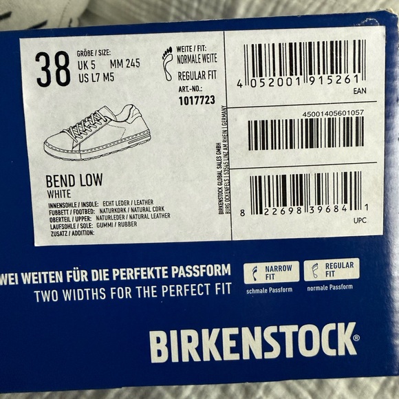 NWT Birkenstock Bend Low Leather Sneakers Size 38 Regular/Wide - Picture 6 of 6